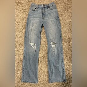 hollister light wash ultra high rise dad jeans size 3R